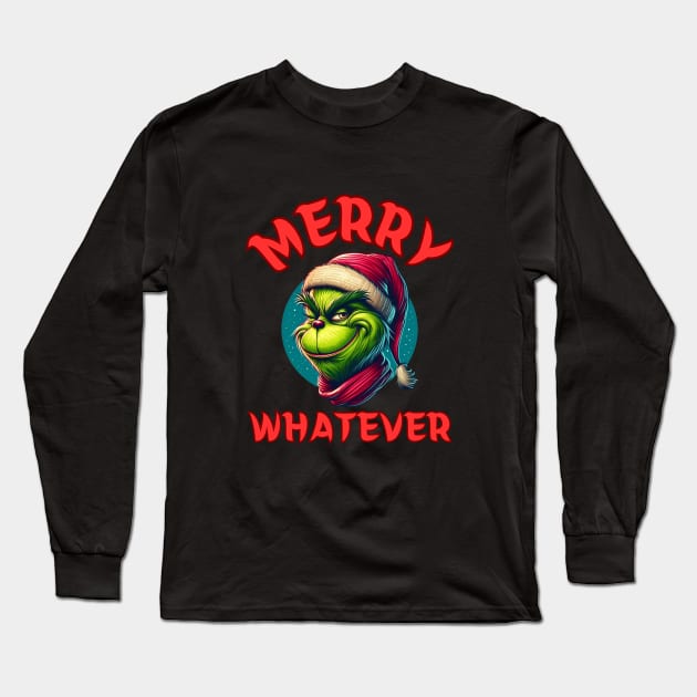 Christmas Grinch Long Sleeve T-Shirt by BukovskyART